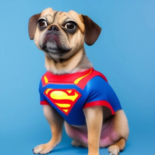 04396-2983580246-a dog wearing superman suit, white background, sharp focus.webp